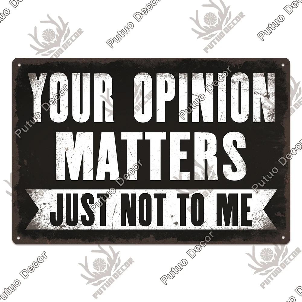 Putuo Decor Funny Sarcastic Vintage Posters Tin Signs Retro Plaque Metal Plate Wall Art Decor for Home Living Room Unique Gift