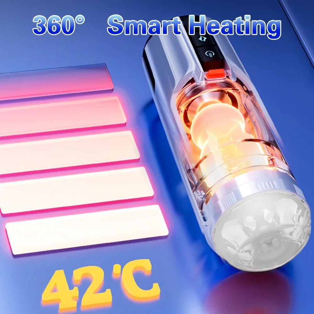 Masturbator nou 2025 pentru bărbați 18+ automat vagin artificial sex oral suge mașină încălzire vibrator masaj prostată masculin cupă jucării sexuale pentru adulți