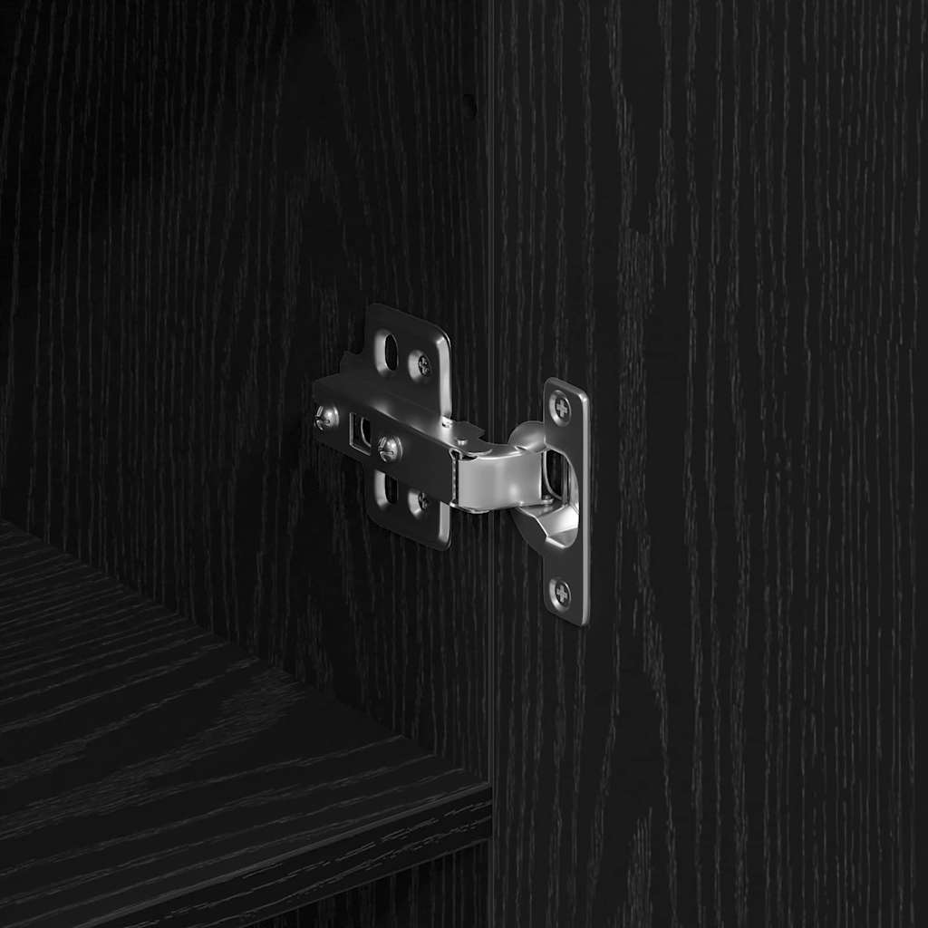 Highboard 2 pcs Black Oak Effect 69.5 x 34 x 180 cm