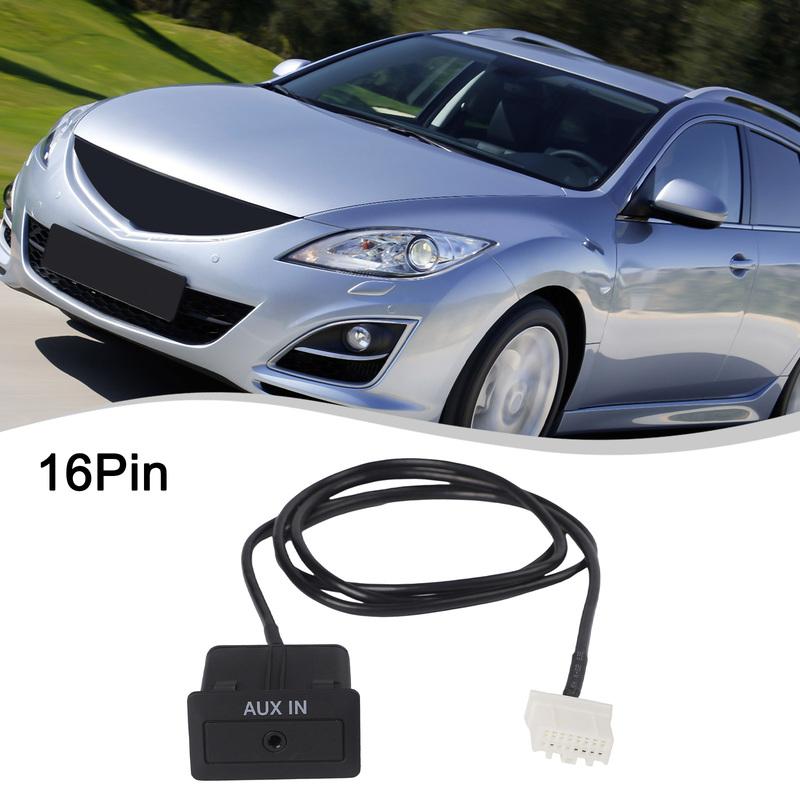 Дополнительный стерео аудиоразъем TD7466DFX с 16-контактным кабелем для MAZDA 6 2006-2011 Автомобильный AUX-интерфейс Запасная часть