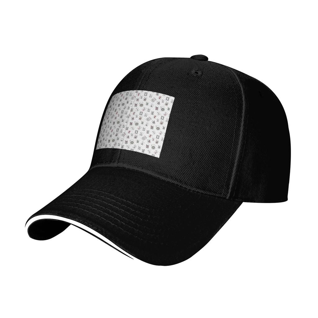 Black Mahjong Cap Casual Baseball Caps Adjustable Hat Hip Hop Summer Unisex Baseball Hats Customizable