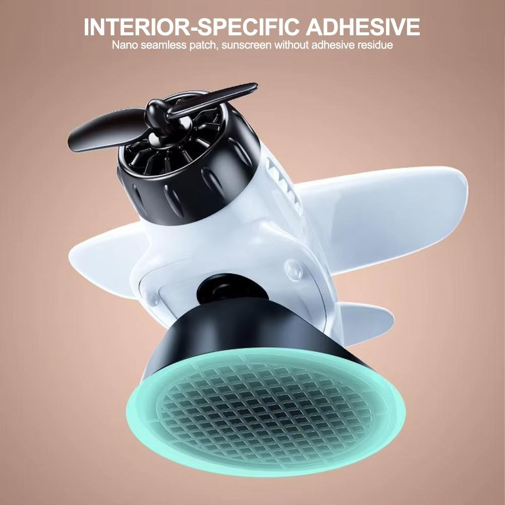Solar Powered Rotating Airplane Car Dashboard Ornament 360° Auto Spin Decor Airplane Ornaments Car Interior Decoration