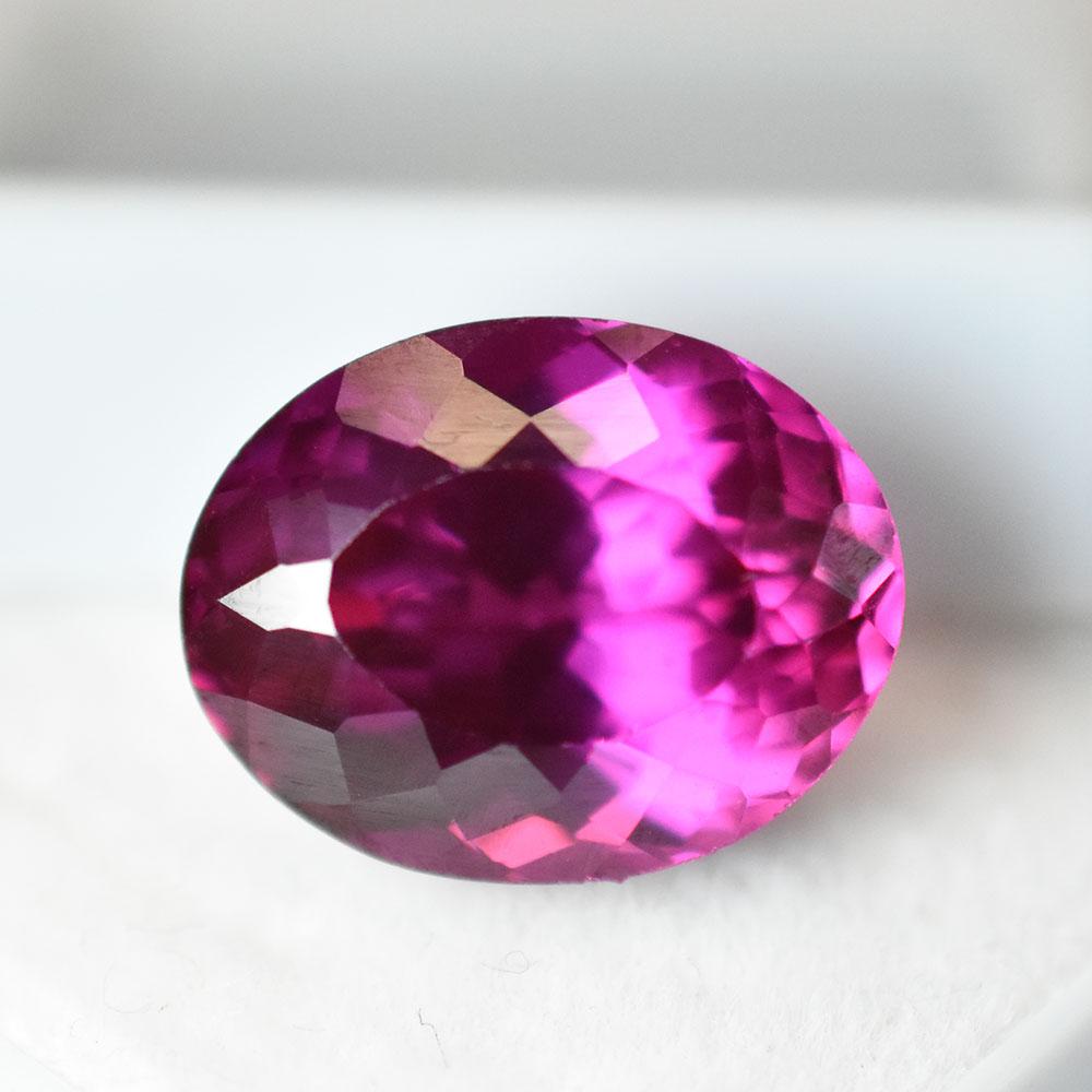 Top Qualität Zertifizierter Natürlicher Rosa Rubin 11,20 Karat Oval Geschliffen Lose Edelstein