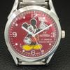 HAND-WINDING VINTAGE SWISS MENS REFURBISHED RED COLOR DIAL WATCH a707220-1