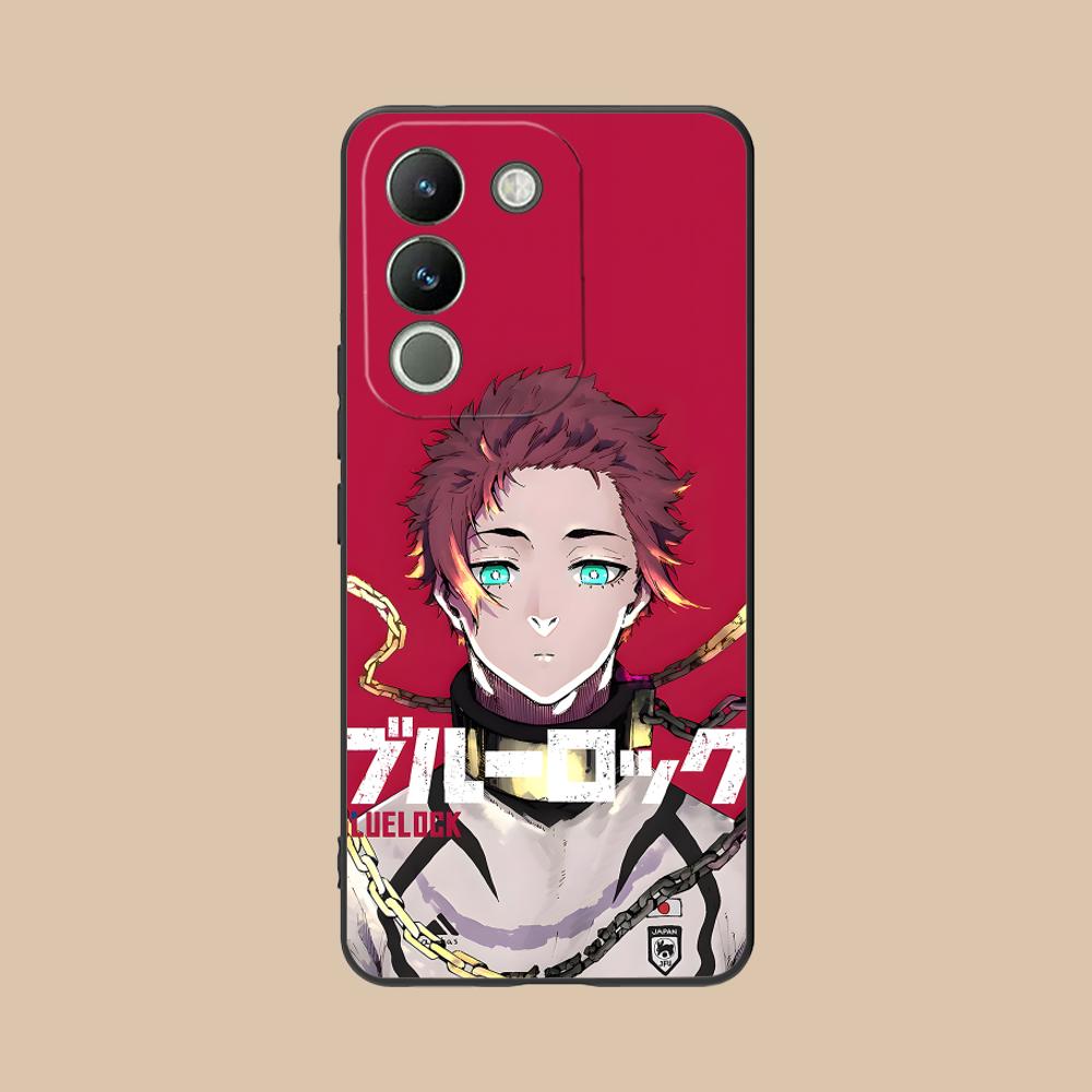 Blue Lock Ranze Kurona Matte TPU Mobile Phone Case for VIVO V60 V50 V40 V30 V29 V27 V25 V23 Pro Lite 5G Colorful Printing Cover