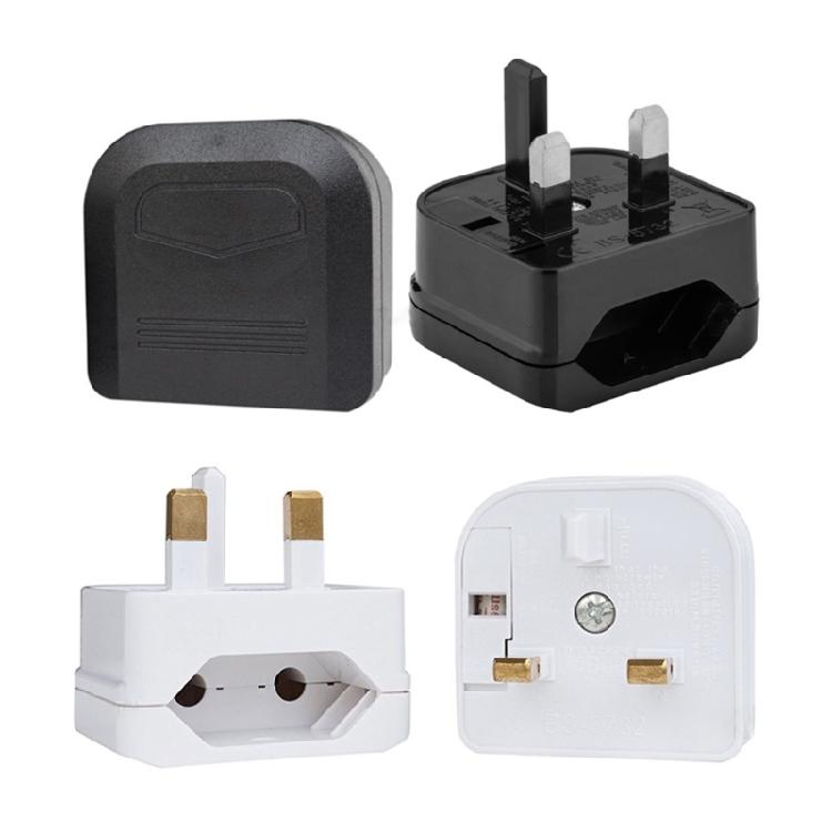 2pcs EU to UK Plug Adapters European to UK Set Universal Input Wall Socket