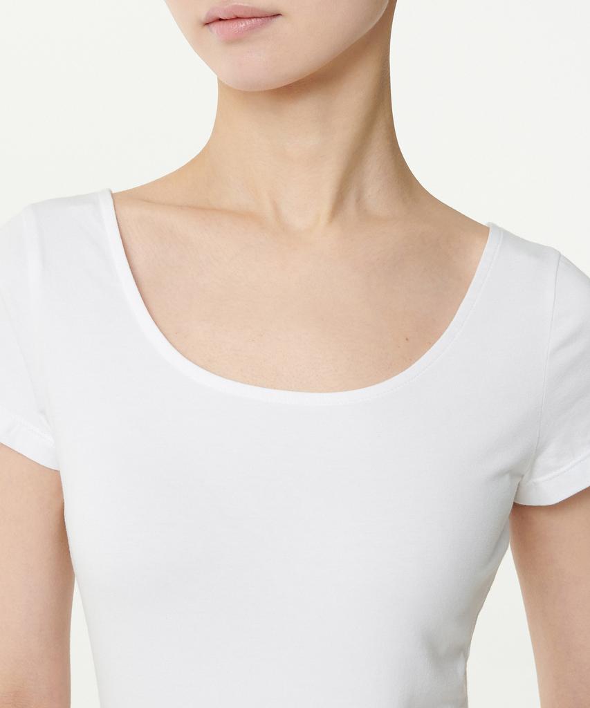 MUSINSA STANDARD WOMAN Women'S Scoop Neck Bodysuit [White]