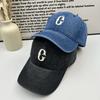 New Baseball Cap Female Cowboy Versatile Soft Top Patch Alphabet Sunshade Sunscreen Cap Men's Street Casual Cap Tide