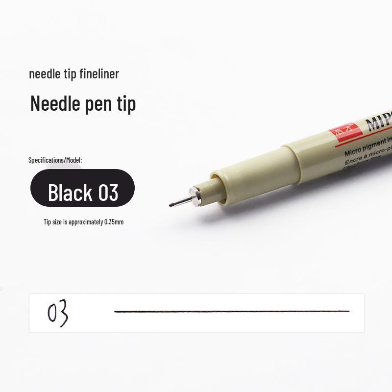 Waterproof Needle Tip Art Pen for Hand-Painted Comics and Animation Lines