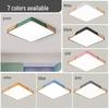 "Nordic Modern LED Ceiling Lamp for Bedroom and Living Room - Creative Square Macaron Design"