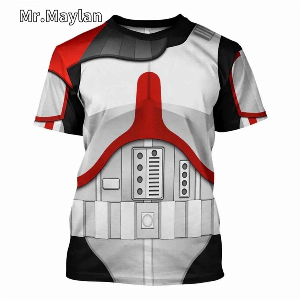 Darth Vader Theme 3D Print Sports Quick-dry Breathable T-shirt Men Cosplay Street Casual Fashion Short Sleeve Clothes Top Summer