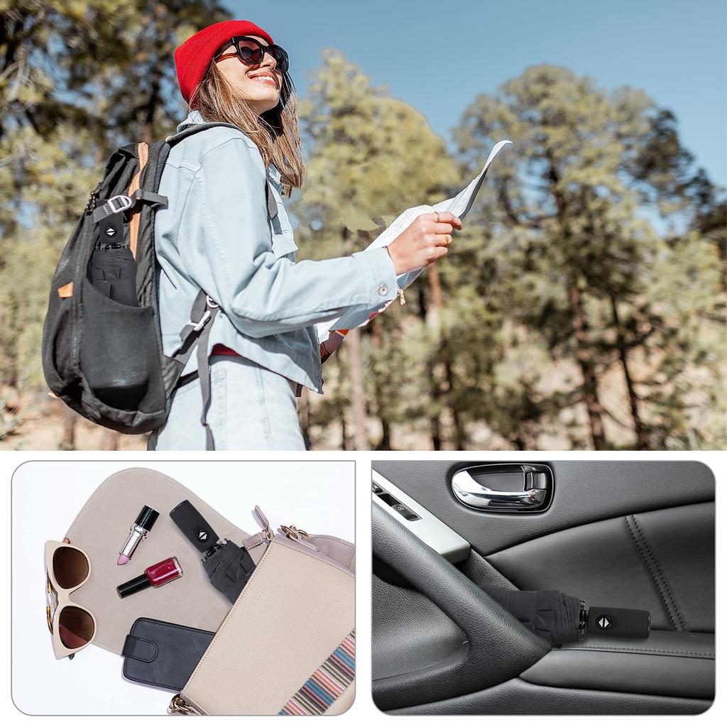 ZOMAKE Faltschirm mit Automatik 10 Super Extra Perfekt für die Regenzeit und Inklusive Aufbewahrung Schwarzer Ein-Knopf-Öffnen/Schließen, Speichen, Wasserabweisend,