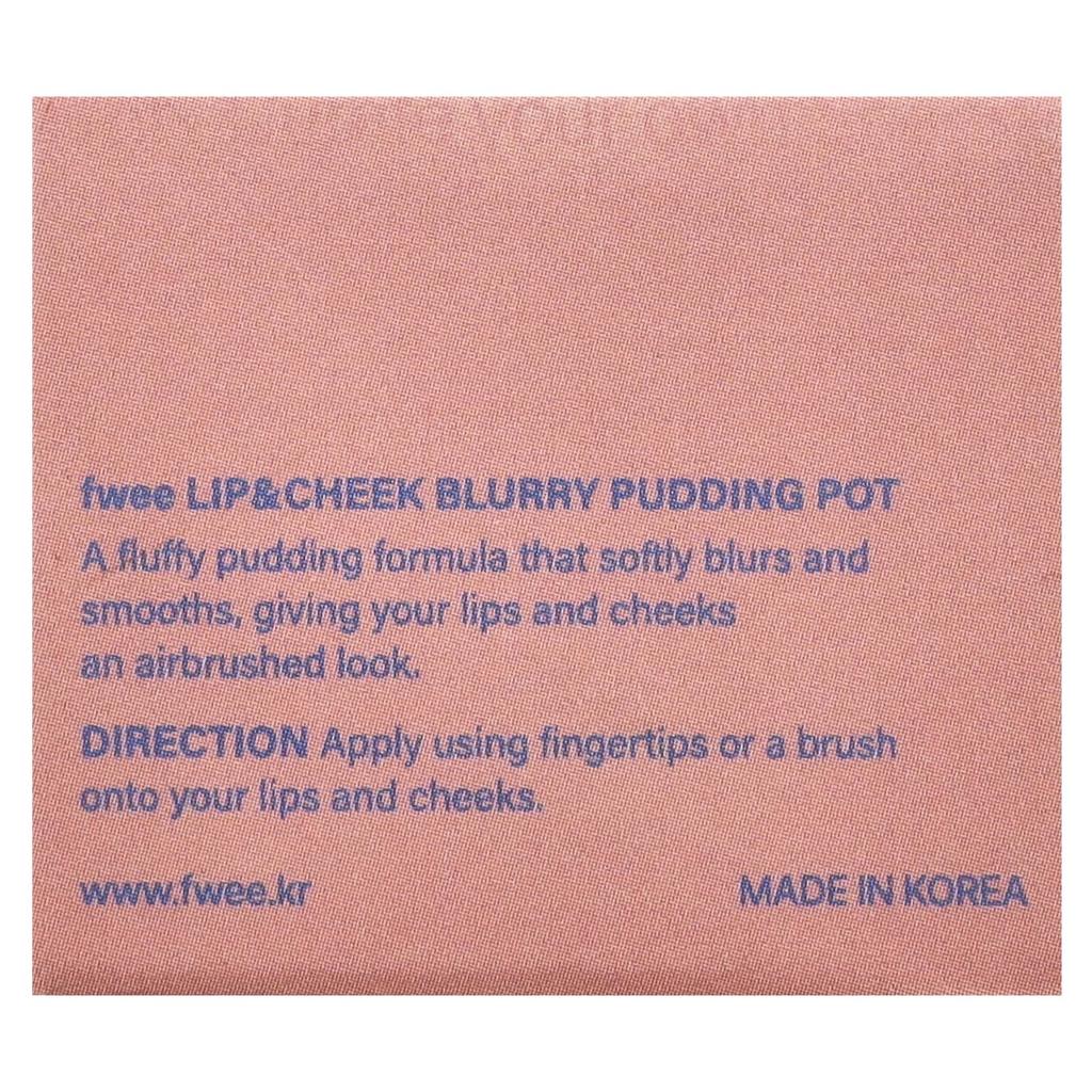 Lip & Cheek Blurry Pudding Pot, Nd01 Oh!, 5G(0.17Oz)