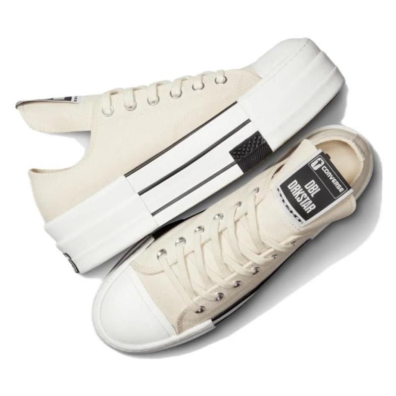 Rick Owens DRKSHDW x Converse Chuck 70 DBL Drkstar Trendy Comfortable Durable Lightweight High Top Espadrilles Unisex Beige