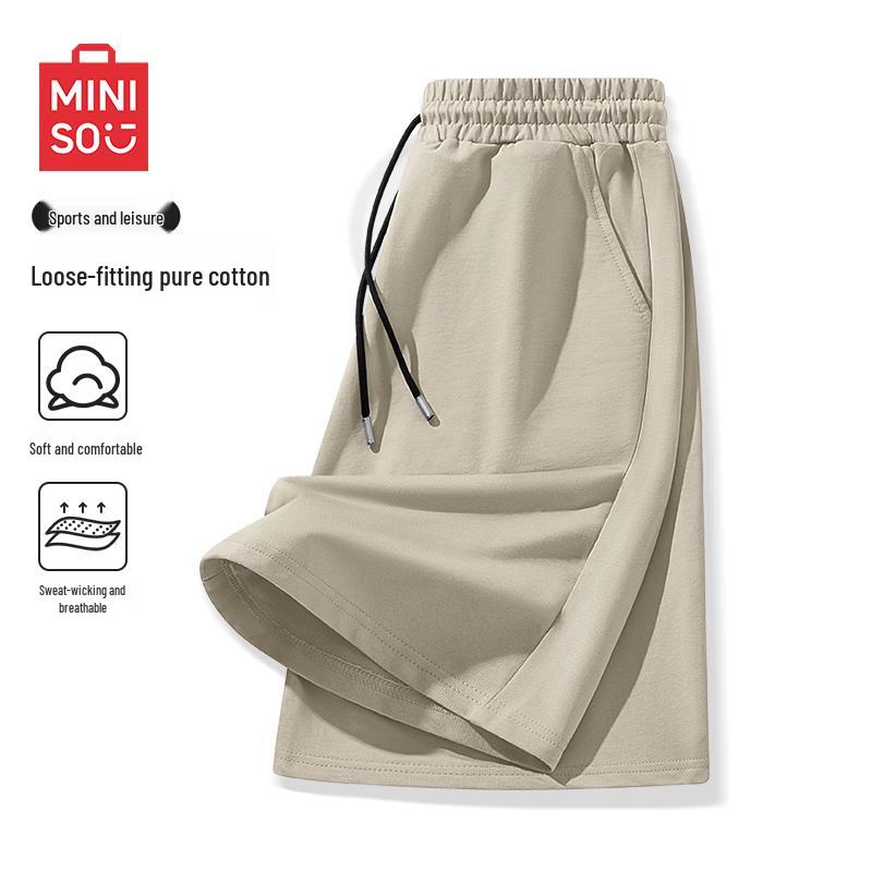 MINISO Men s Summer Loose Fit Cotton Sports Shorts 2XL