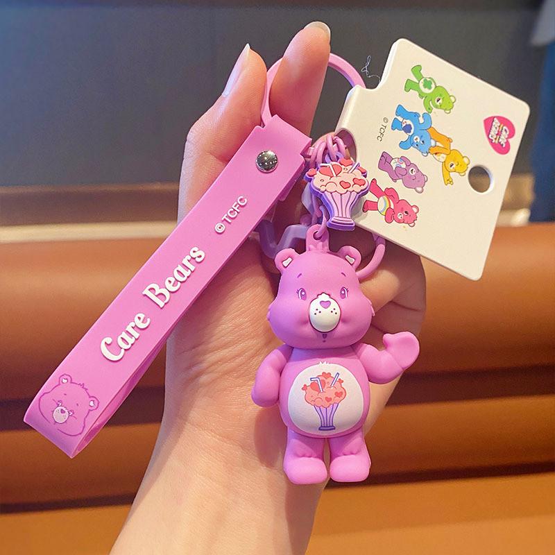 

Love Adorable Licensed Bear Keychain Creative Rainbow Bear Backpack Accessory Gift Dessert