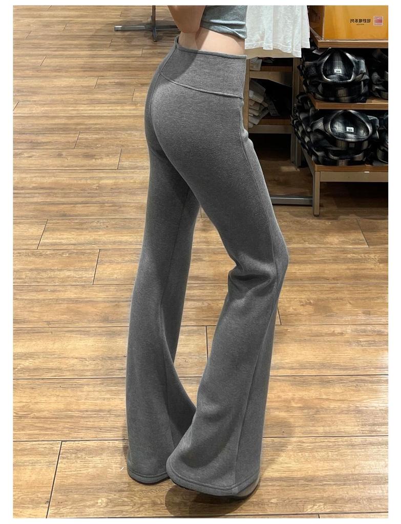 Women’s Fleece-Lined Micro-Flare Yoga Pants – High-Waisted, Slimming, Versatile for Autumn/Winter 2025