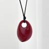 4 Colors Minimalist Wine Red Black Acrylic Long Pendant Necklace For Women Vintage Leather Rope Chain Sweater Chain New