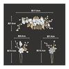 3-Piece Flower Hair Comb & Pins Set - Gorgeous & Cute Floral Design Hair Accessories for Weddings, Parties, Formal Events, and More - Pink -