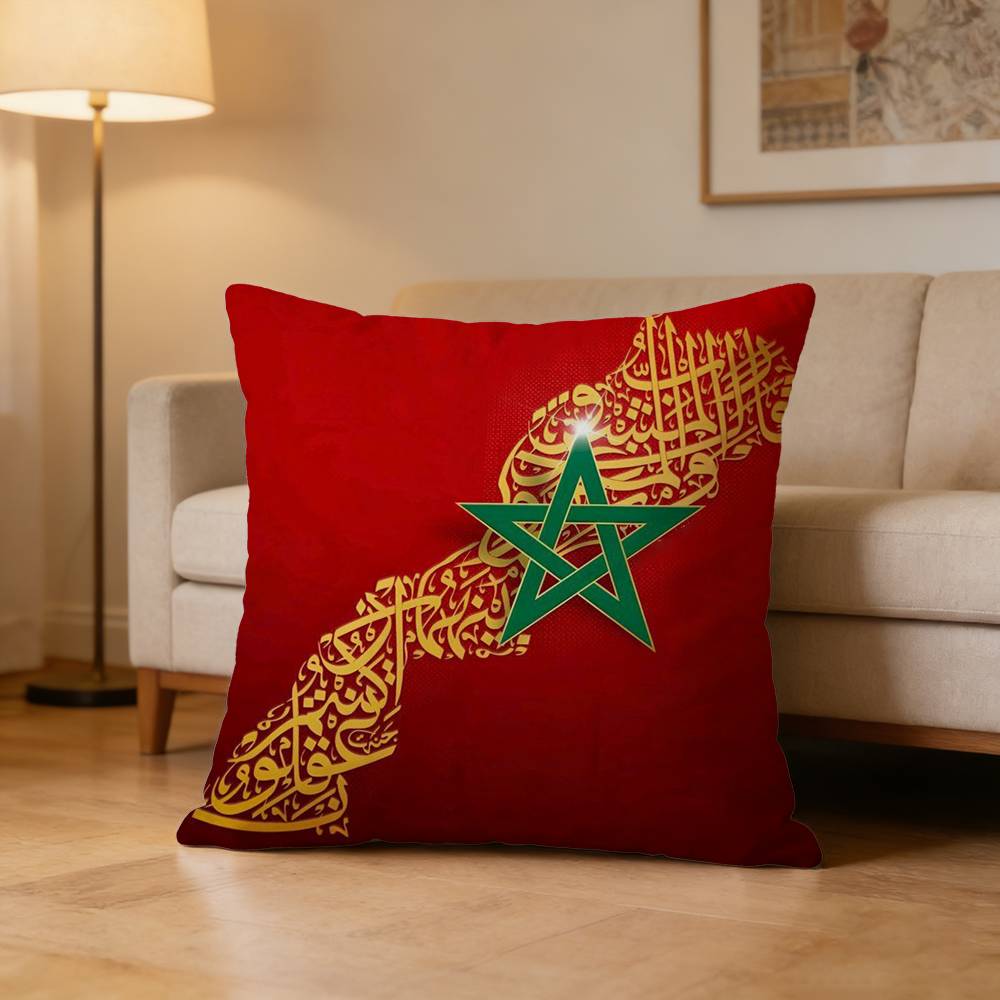 Popular MMorocco Flag Pillow Case Cushion Cover Throw Pillow Case For Car Sofa