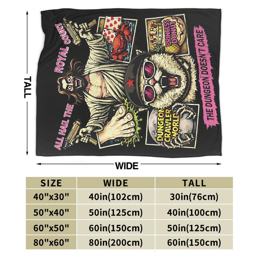 Dungeon Crawler Carl Royal Court Princess Donut DCC Blankets Wool Vintage Warm Throw Blanket for Bedding Lounge Autumn/Winter,