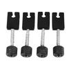 4PCS Black Headless Bass Bridge Metal Bass Bridge Saddle Bass Replacement Parts  Guitar Replacement