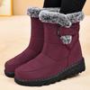 Women's High-Top Winter Snow Boots with Thick Velvet Lining for Warmth and Comfort