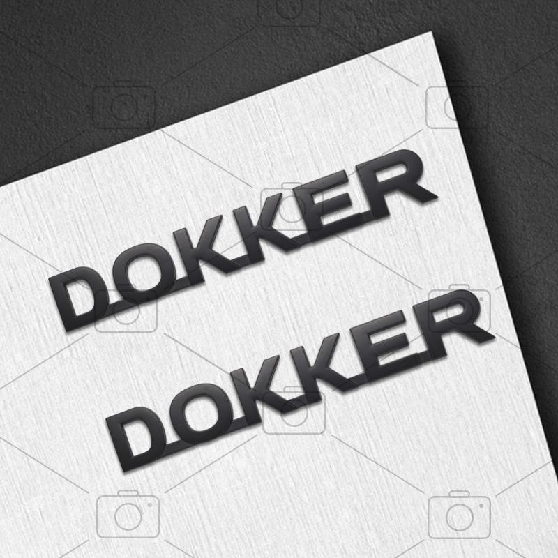 Car Metal Body For Dacia Dokker Logo Dci Camper Van Letter Decals Styling Badge Trunk Fender Emblems Sticker Accessories NN37