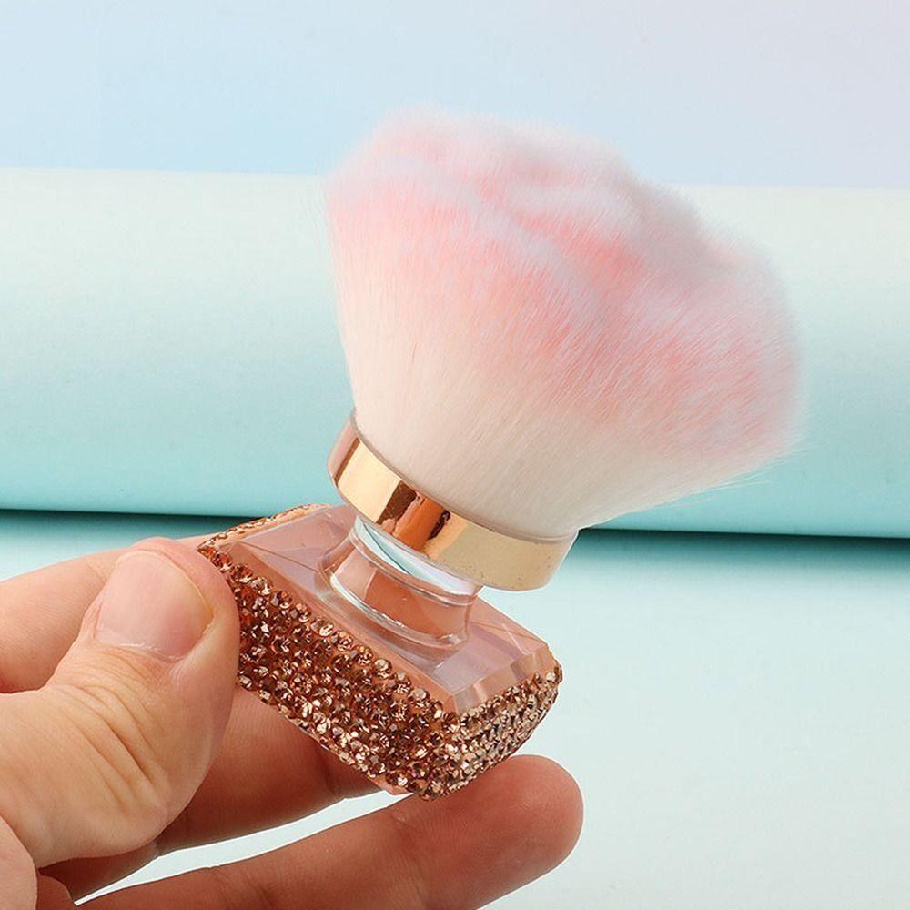 With Rhinestones Base Nail Art Dust Cleaner Brush Nail Cleaning Brush  Cosmetic Tool