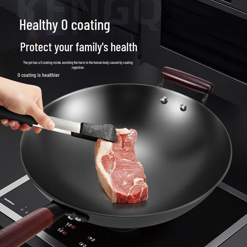 KOBACH 32cm Cast Iron Non-stick Wok