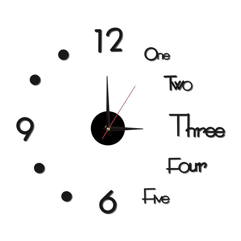 

Креативные светящиеся настенные часы для гостиной, сделай сам, акриловые цифровые стереочасы, наклейка на стену, декоративные часы small 40cm