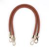 60cm Black PU Leather Woven Bag Handle Strap - Imitation Leather Shoulder Accessory