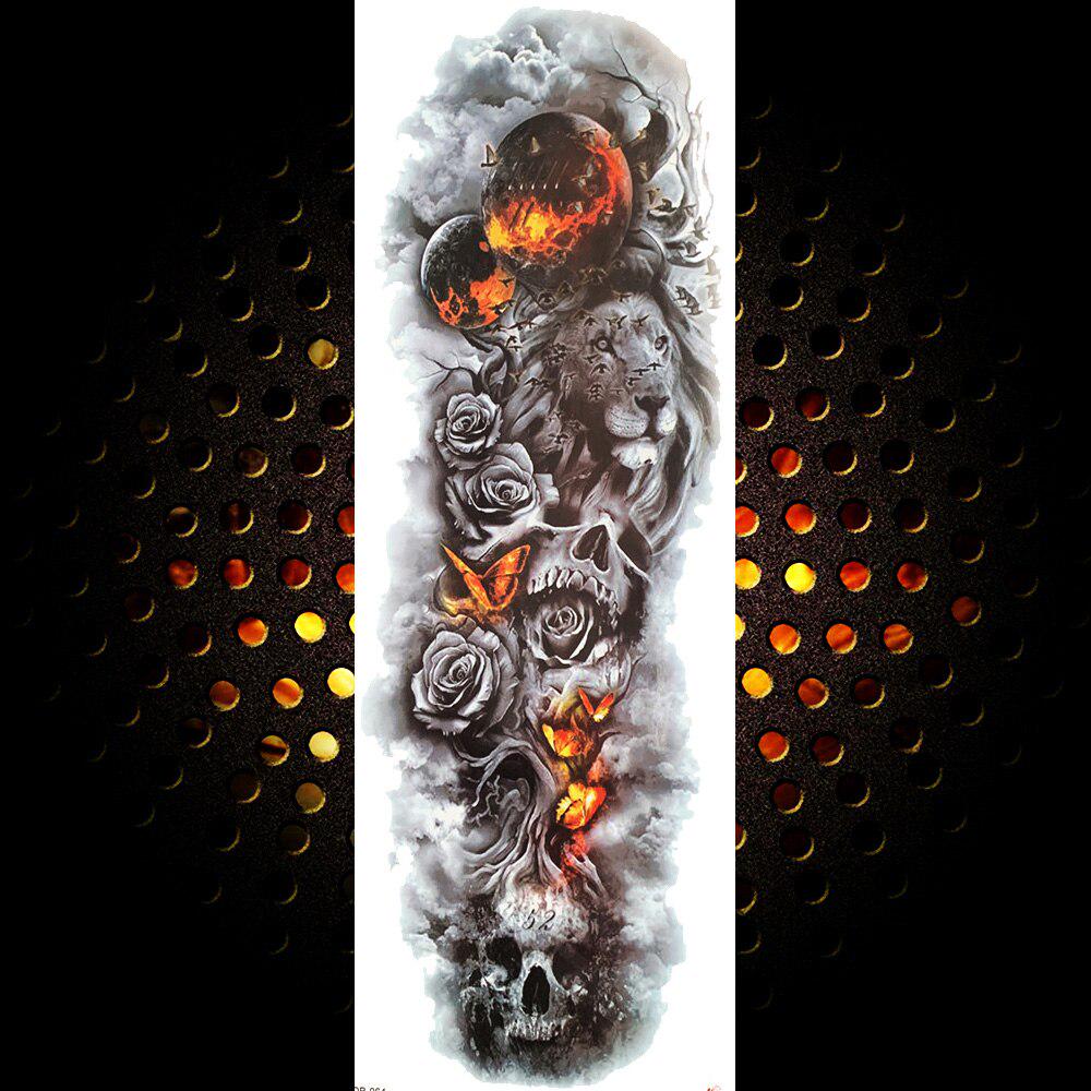 Full Arm Robot Temporary Tattoo Sticker Fake Black Long Maori Totem Tattoos For Men Women Body Art Arm Legs Sleeve Tatoo Sticker For Holiday