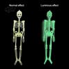 Glow Skeleton for Window Halloween Decor, 90cm-1.5m Fluorescent Fake Skull Prop Hanging Ghost Decorations Haunted House, Articulated Plastic Bar Party