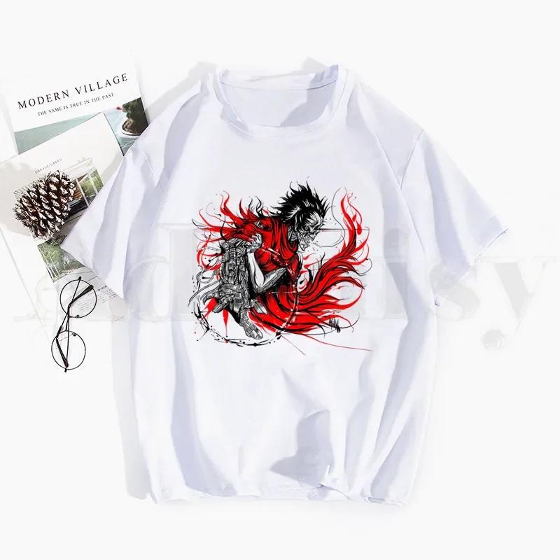 Akira Shotaro Kaneda Motociclista A Cápsula Japão Anime Camisetas Tops Camisetas Homens Mulheres Manga Curta Camiseta Casual Streetwear Engraçado