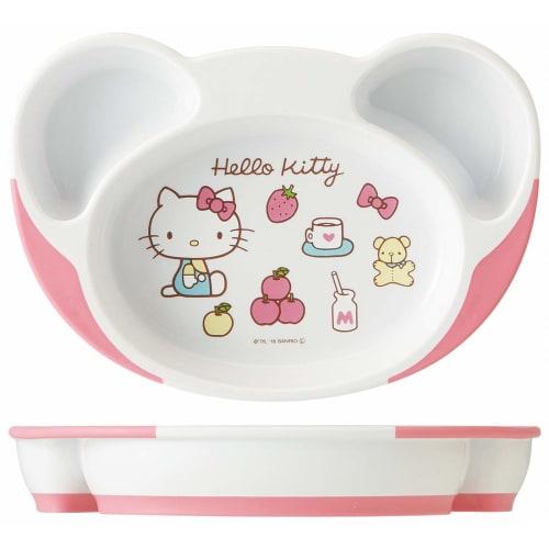 Skater Children's Plate Easy to Scoop Children's Tableware Baby Lunch Plate Hello Kitty 70's Sanrio 22.7 x 15.7 x H3.6cm WP7
