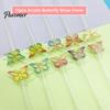Cute Butterfly Straw Caps Silicone Toppers Covers for 10mm Straws, Dust-Proof Reusable Personalized Decorations Tumblers, Colorful Tips Accessories