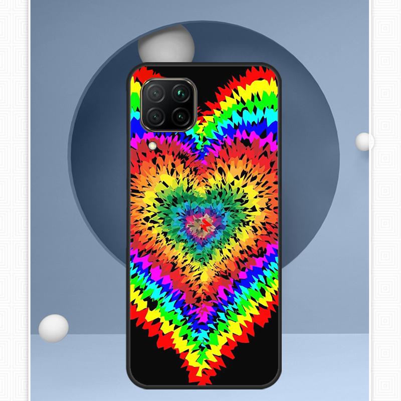 Heart Tie Dye For Huawei P30 P60 Pro P20 P40 Lite Nova 9 10 SE 12s 12i 11i 8i Y91 Y60 Y70 Y72 Y90 Y61 Case