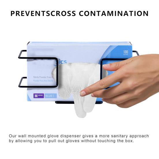 Kovový držák přihrádky na rukavice s nástěnnou krabicí, protiskluzovými šrouby na kapesníky, nástěnný organizér, zdravotnictví