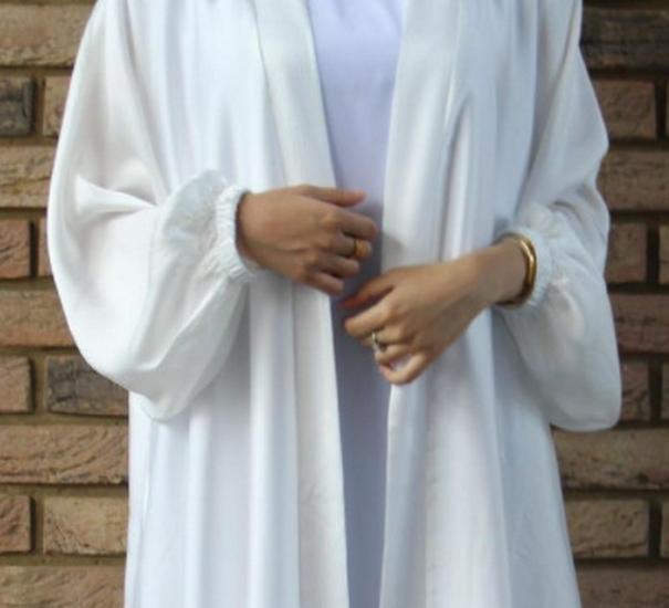 

Women s Plus Size Drawstring Sleeve Cardigan Dress - XG2051 L білий