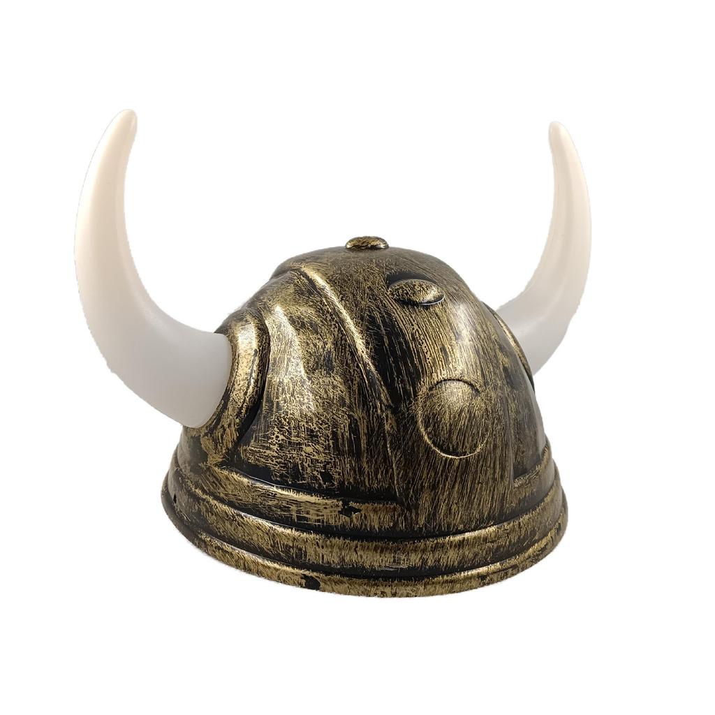 Classic Buffalo Horn Viking Hat for Men Women Halloween Cosplay Party Photo Prop Birthday Costume Accessory
