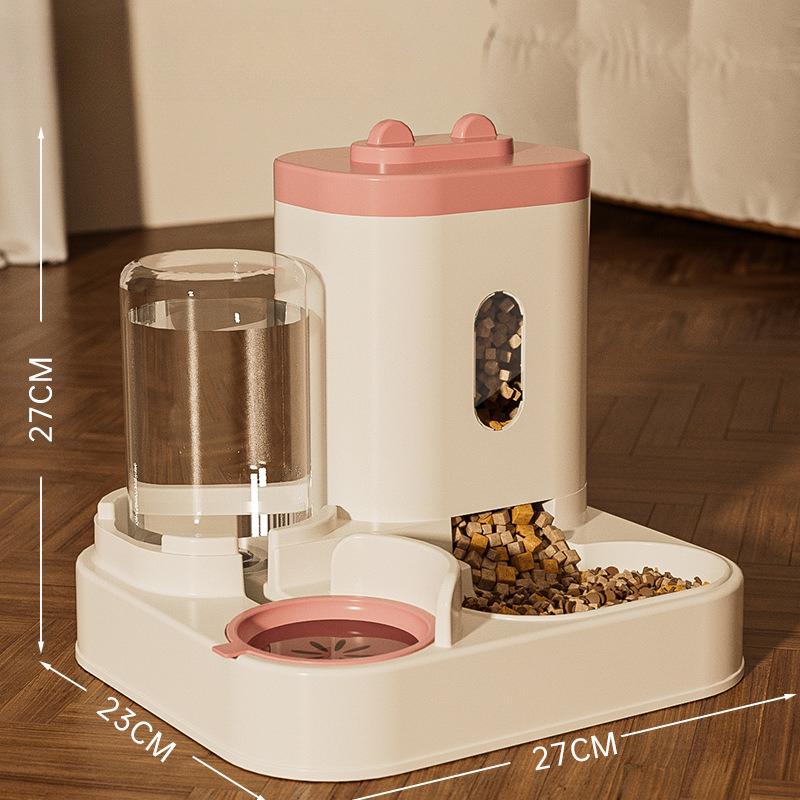 2026 New 3300ML Large Capacity Automatic Pet Feeder Double Bowl Gravity Flow Cat Dog Water Dispenser Non Electric