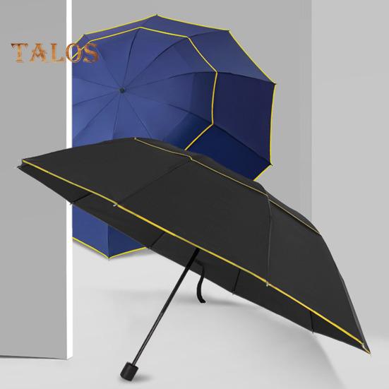 Parapluie pliant extra large à double auvent, protection UV et coupe-vent avec bandes réfléchissantes, 10 baleines, imperméable, pour le soleil et la pluie