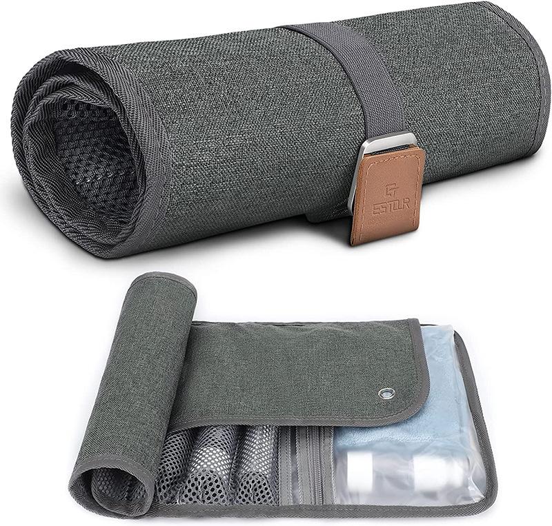 

Элегантная водонепроницаемая мужская косметичка: Складной и портативный органайзер для предметов первой необходимости в путешествии, средств для бритья и гигиены – минималистичный дизайн на шнурке