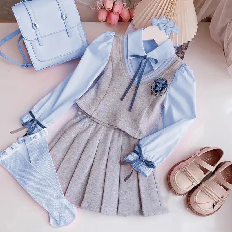 Girls' College Style Dress Set - Spring & Autumn 2025 Collection