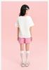 Girls' Round Neck Printed Short-Sleeved Top and Casual Shorts Set