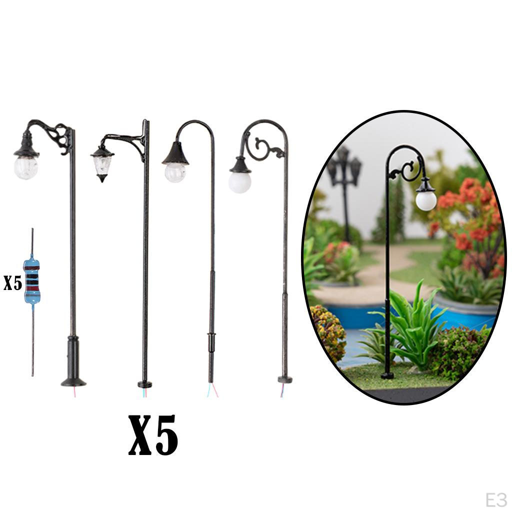 1/87 HO Scale Street Lights Train Scenery Micro Landscape Architecture Model