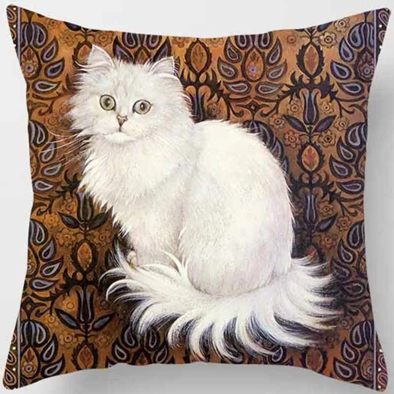 Dekoracja Domu Salon Sypialnia Poszewka na Poduszkę z Nadrukiem Kota Łóżko Samochód Sofa Poszewki na Poduszki Poszewka na Poduszkę Dekoracyjną 45*45 40x40cm 50x50 45x45