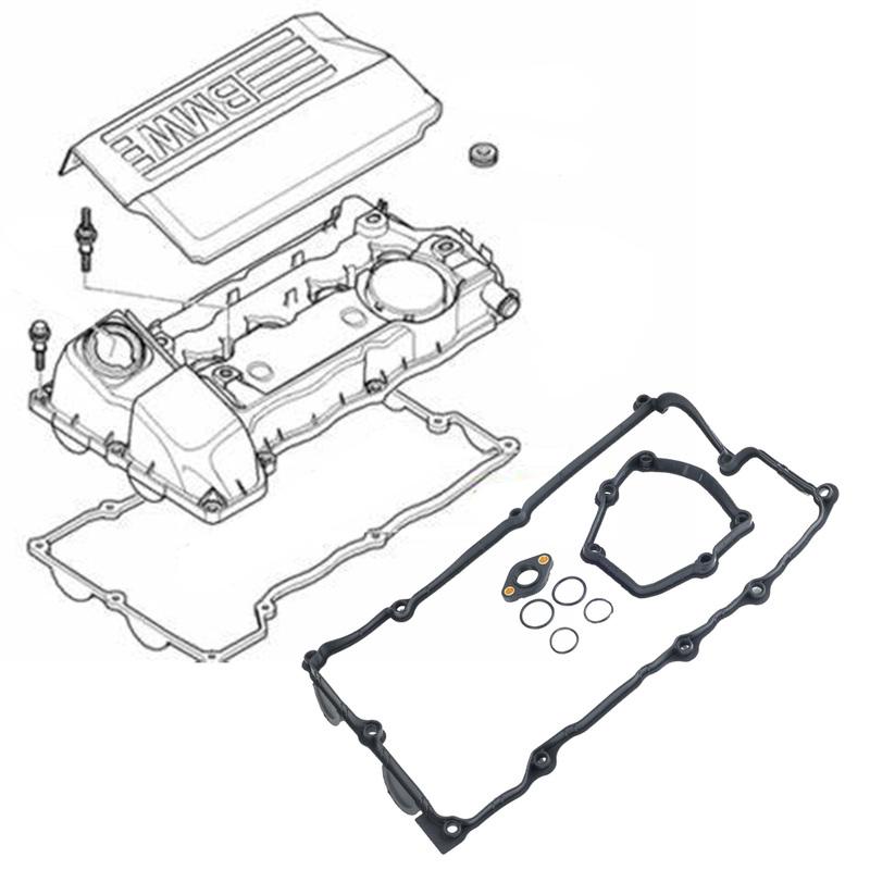 7pcs Car Engines Accessories Valve Cover Gasket Kit Replacement parts For BMW E87 120i E46 318i E90 320i X3 N46 N42 11120032224