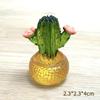Cartoon Cactus Bonsai Decor Transparent Fleshy Resin Crafts Realistic Simulated Mini Cactus Home Decor